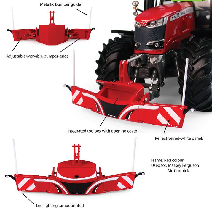 Tractorbumper Safetyweight 800kg - Rood